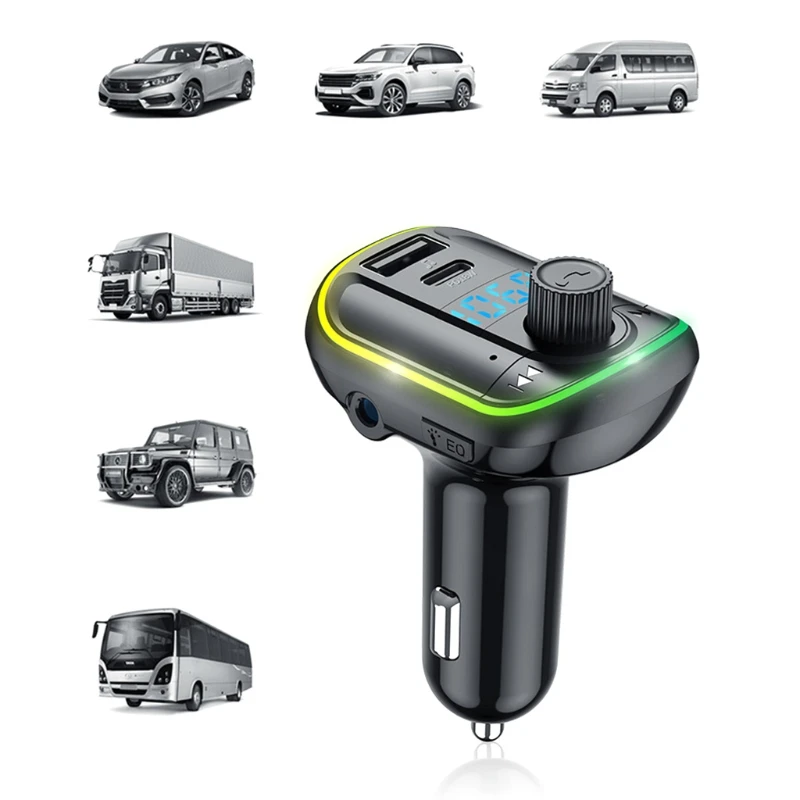 

Auto MP3 Music Player Car Bluetooth Adapter Support TF Card Dual USB Car Charger