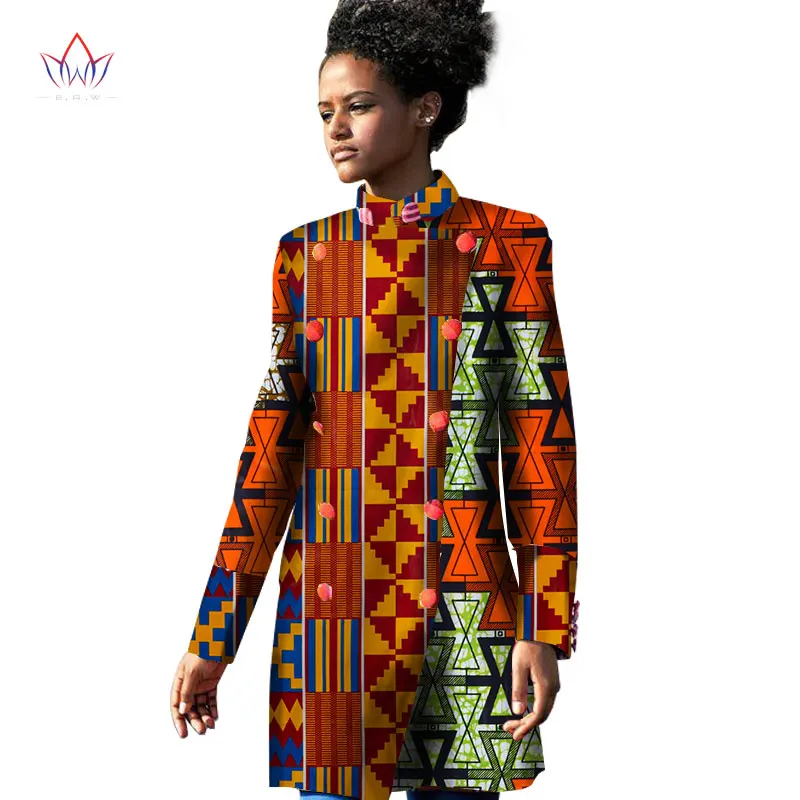 Весенний традиционный Африканский Женский Тренч, пальто в африканском стиле, пальто для женщин с длинным рукавом, хлопок, большой размер 6XL BRW WY1137 - Цвет: 17