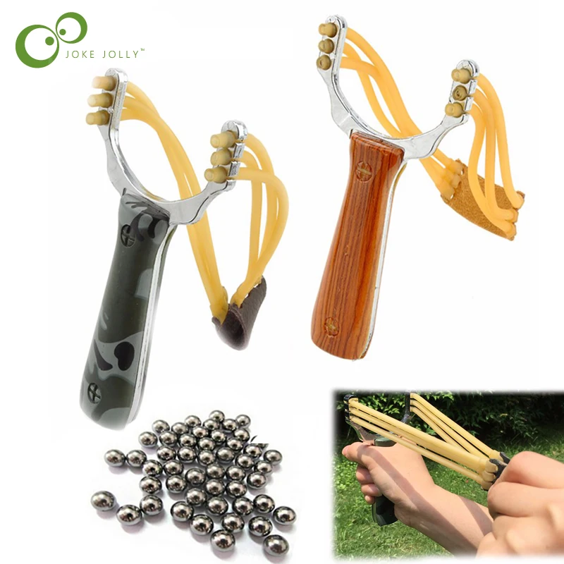 

Hunt Catapult Rubber Band Toys Sling Shot Sports Games Slingshot Aluminium Catapult Hunting Camouflage Bows Outdoor kid Game ZXH
