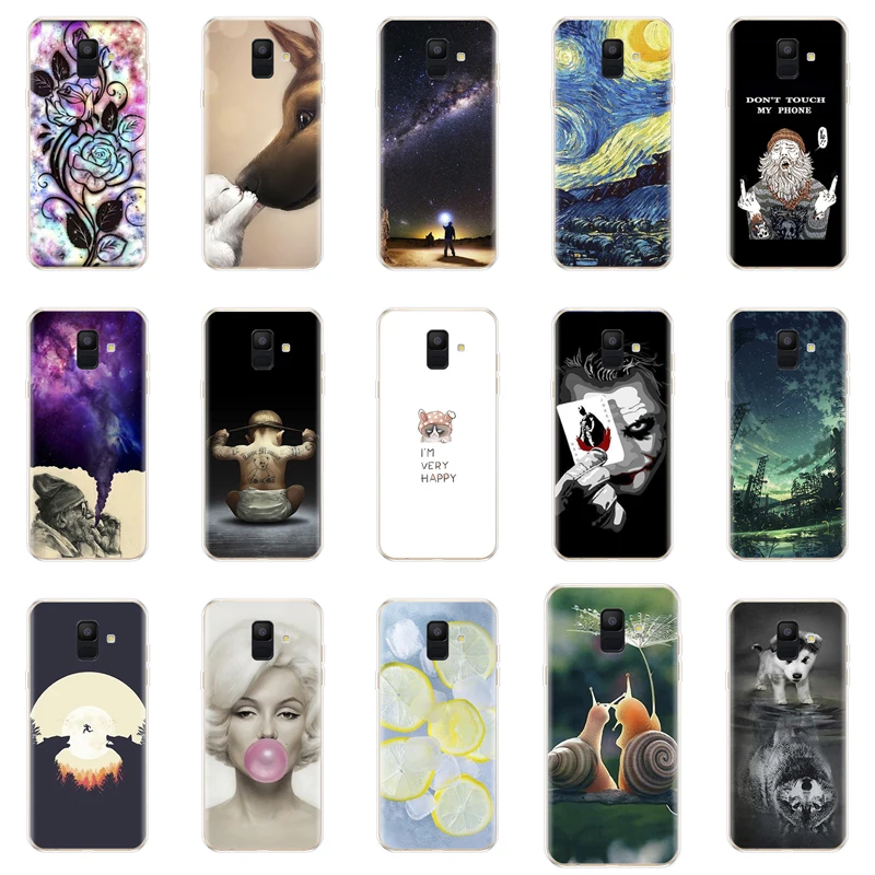 Silicone case For Samsung Galaxy A6 2018 Dual SIM SM A600 A600F for samsung plus A605 A605F protective coque | Мобильные телефоны и