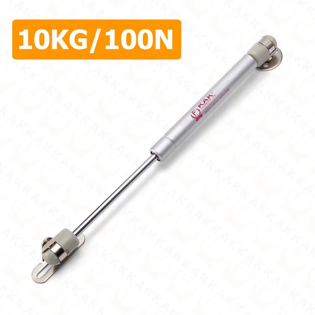 KAK 4 Pieces Soft Closing Cabinet Hinges 6kg to 10kg Bench Toy Box Lid Support Gas Strut  Kitchen Cupboard Door Support Hardware Gray 10KG x 1