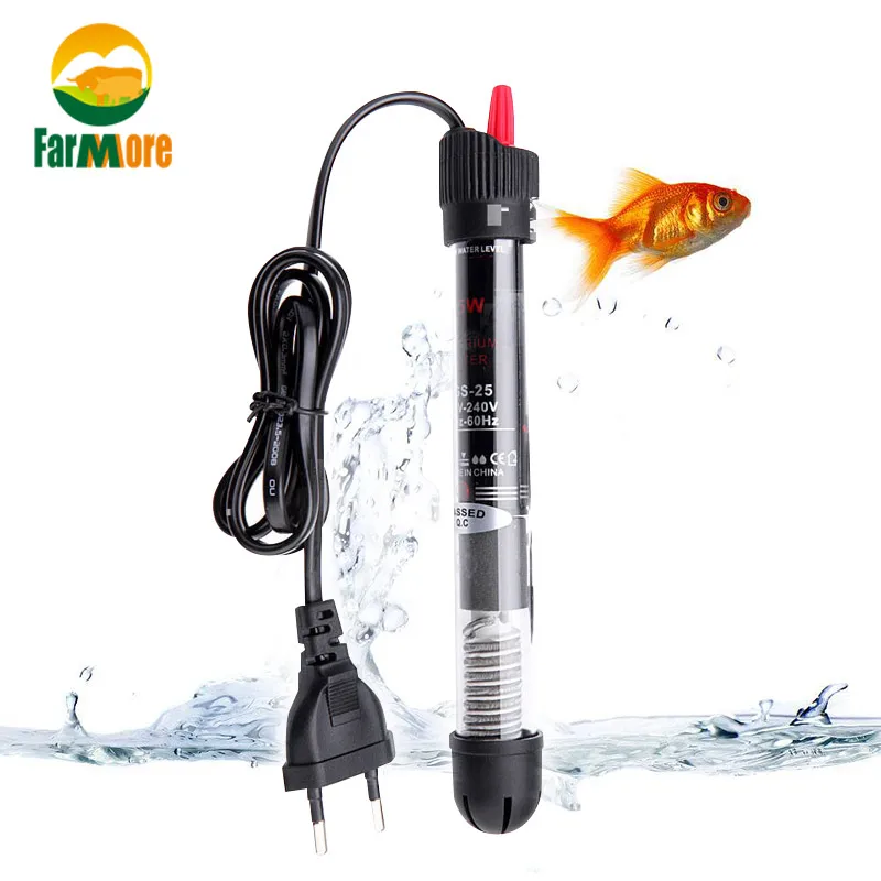 Aquarium heater Calentador de Acuario Ajuste de Temperatura Mediante Mini Controlador con Pantalla LED 25W / 50W / 75W / 100W / 200W / 300W Calentador de Agua Sumergible para Tanque de Peces 