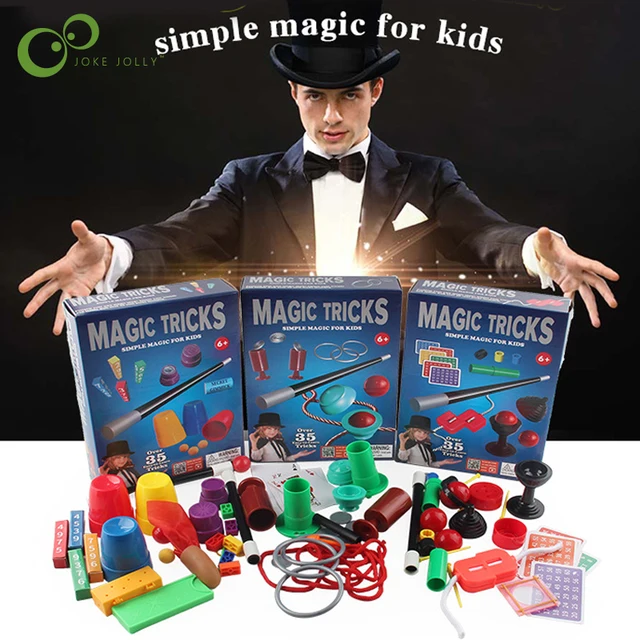 Puzzle Simple Magic Prop Beginners Magic Kit Set For Kids Exciting Magician Tricks Performance Show with Instruction Manual GYH 1