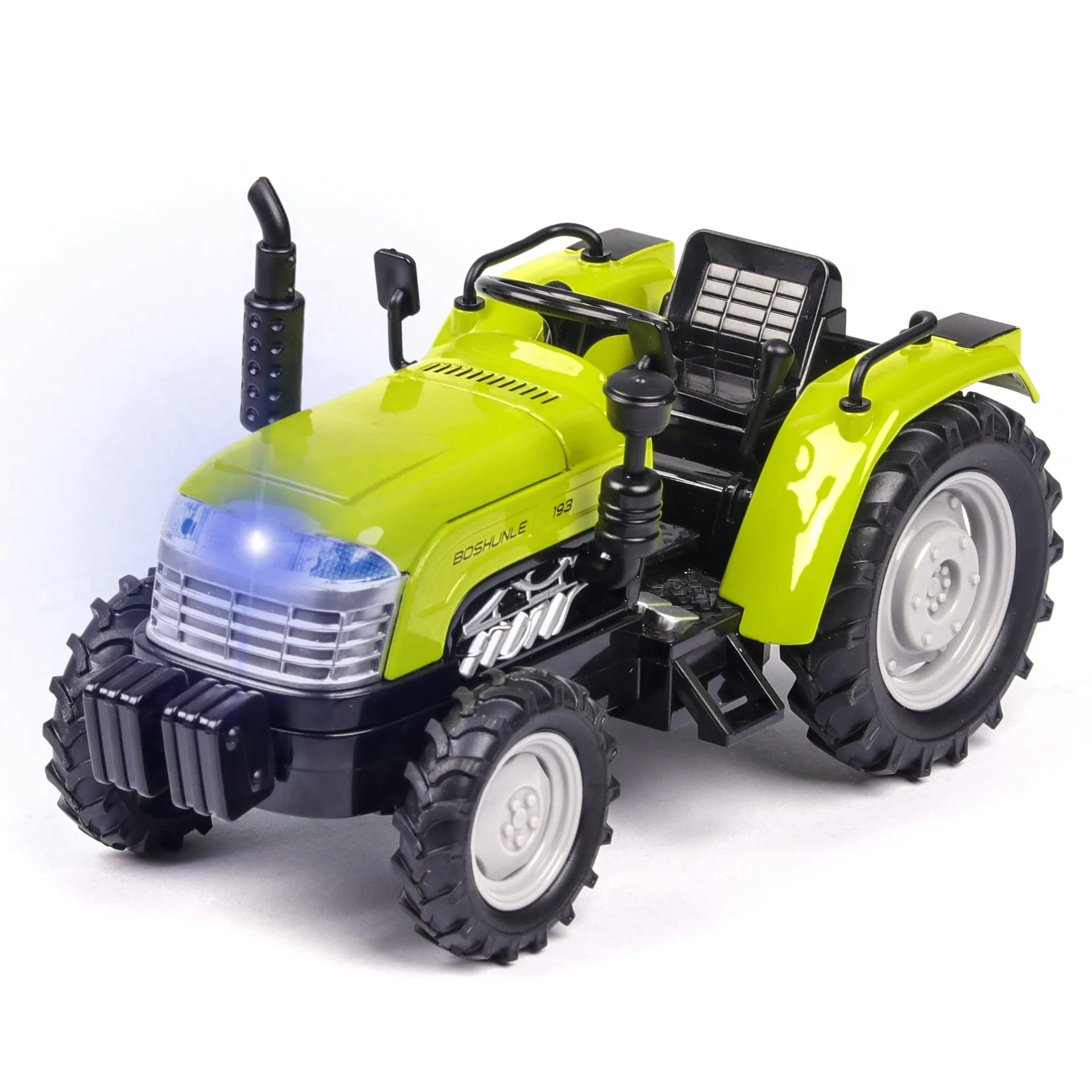 

Simulation 1:32 Alloy Plastic Farmer Tractor Toy Car Model Pull Back With Sound And Light Kids Toys Collection