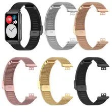 

Metal stainless steel Band For Huawei Watch fit Smart watch Magnetic Strap bracelet correa for huawei watch fit TIA-B09/TIA-B19