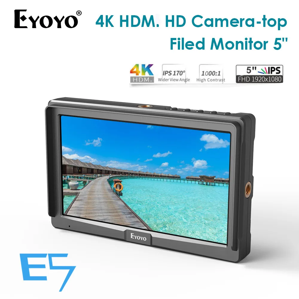 Eyoyo E5 5 дюймов 1920x1080 мини полевой IPS видеомонитор DSLR монитор для - Цена: 
