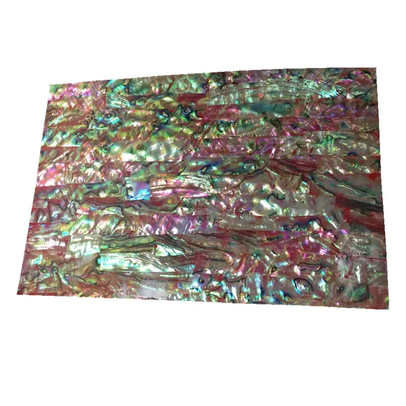 Новая Зеландия panua abalone shell ламинат лист с красной спинкой для деревянной инкрустации и домашнего декора материал толщина 0,2 мм