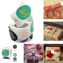 

500pcs/roll Label Stickers Paper Cute Thank You Stickers For Baking Packaging Seal Labels Stationery Stickers Accessories