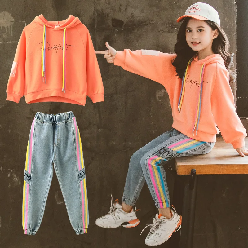 Girls Clothes Jacket Kids Clothing Hoodies+Pants Girl Tracksuit Sport Suit  Fall