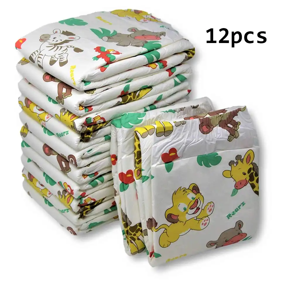 Waist 65 90cm Diaper Naper ABDL Adult Baby Diapers Princess Unicorn