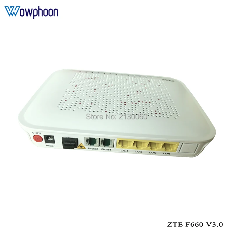 ZTE GPON терминал ZXA10 F660 V3.0 ОНУ/ont с 1sc/apc Порты и разъёмы + 4ge + 2 кастрюли + WI-FI + 1USB, оптический сетевой терминал английская версия