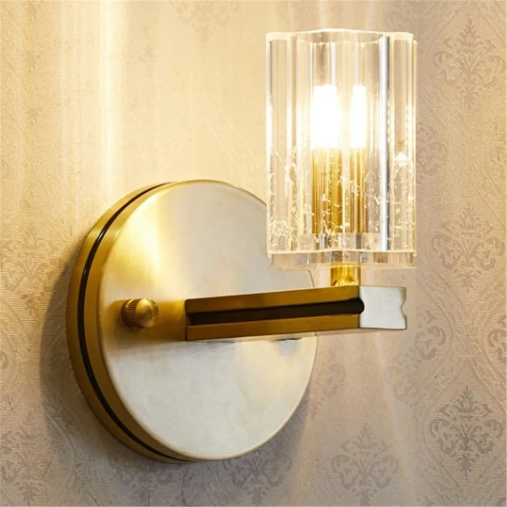 

Nordic Design Crystal Wall Light Loft Decor LED Wall Lamp Modern Copper Sconce Wall Lights Bedside Home Lighting Luminaire