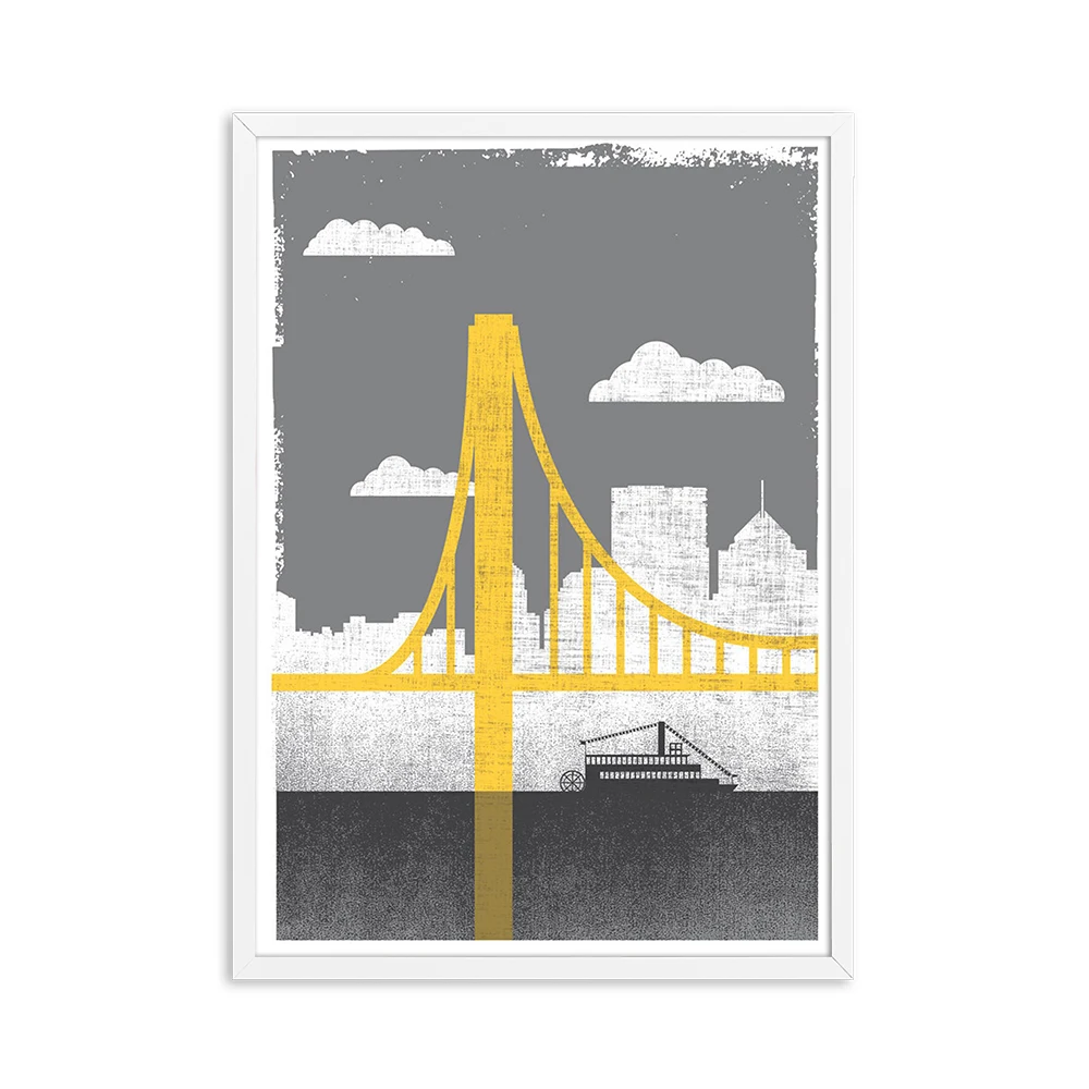 Pittsburgh-Art-City-Posters-and-Prints-Bicycle-Minimalist-Art-Canvas-Painting-Bridge-Picture-Print-Modern-Home (6)