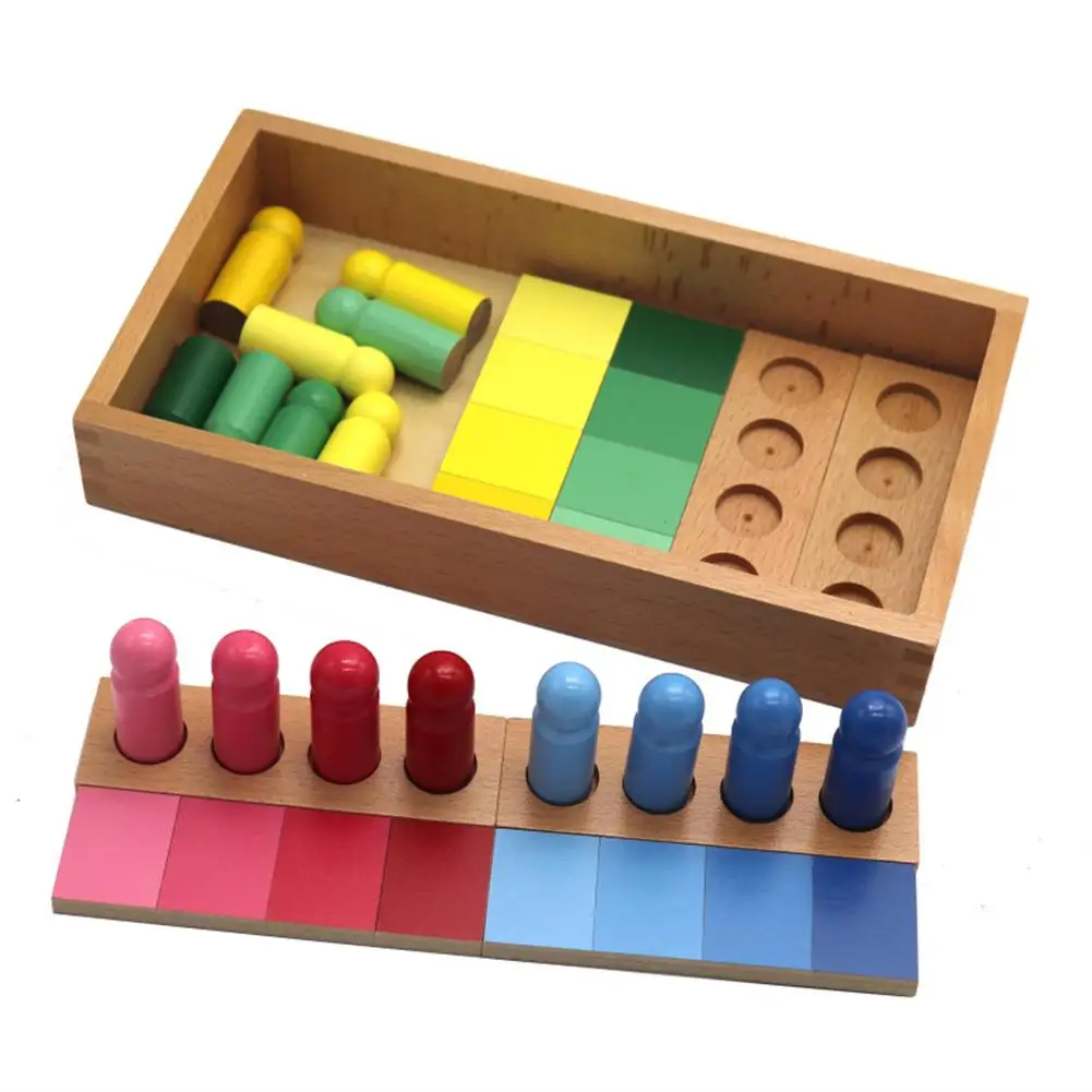 

1 Set Montessori Kids Building Blocks Toys Color Matching Puzzle Game Kids Early Education Toys For Kids