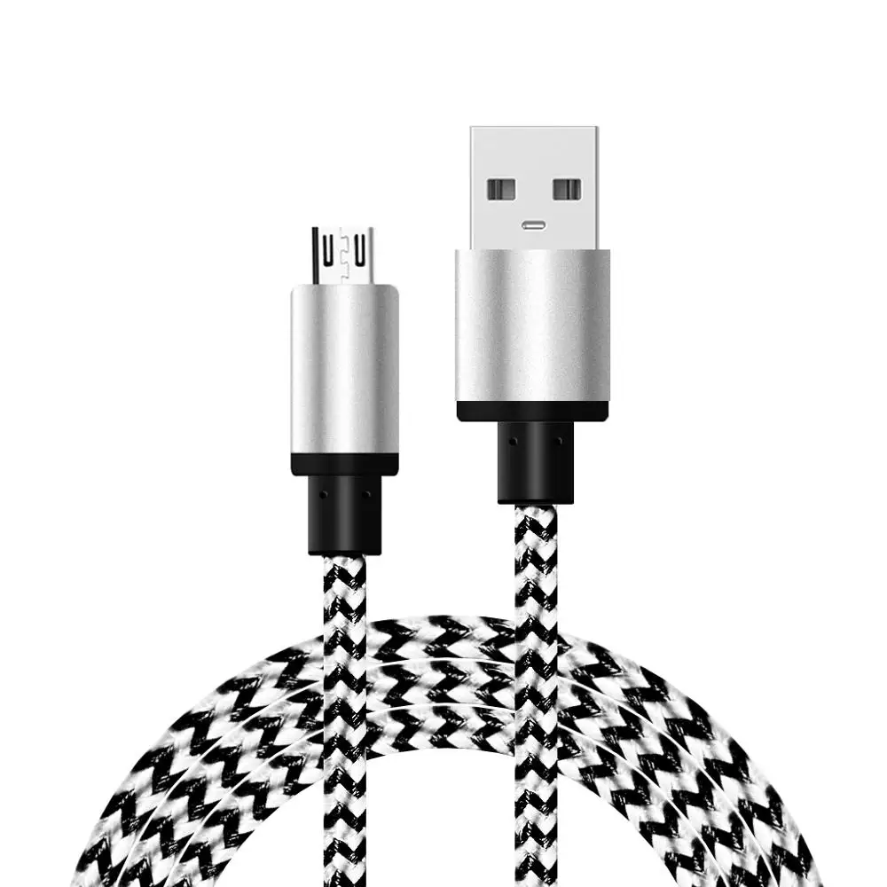 1 м Micro USB кабель короткая Быстрая зарядка нейлон USB синхронизация данных шнур Мобильный телефон Android кабель для зарядного устройства для samsung huawei