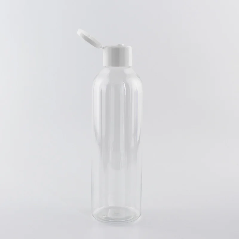 Clear Bottle White Тонко обработанный Пластик контейнеры тюбики для мужчин для косметики 250 мл ПЭТ шампунь-гель для душа для лица Бутылочки для крема 12 шт./лот - Цвет: Clear Bottle White
