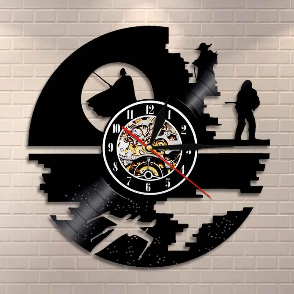 

Record Wall Clock Vinyl Wall Clock Creative Retro Nostalgic Star Wars Triangular Clock Vinyl Wall Clock