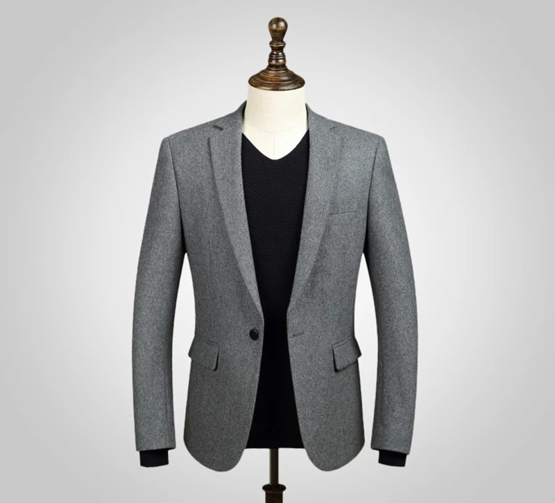 Groom's Clothes Men's Suit Blazers Autumn Jacket Masculino Hombre Solid Slim Fit Smart Casual Mens Clothes Men's Coats MOOWNUC