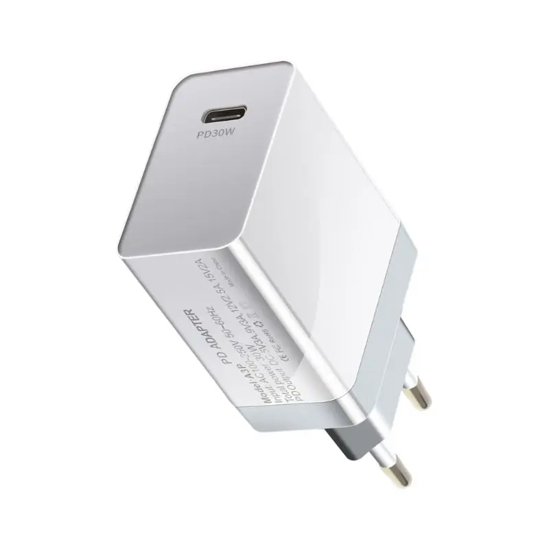 1 шт. 30 Вт usb type-C USB-C PD мобильный телефон Быстрая зарядка настенное зарядное устройство адаптер для дома путешествия ЕС Разъем для iPhone iPad samsung Xiaomi