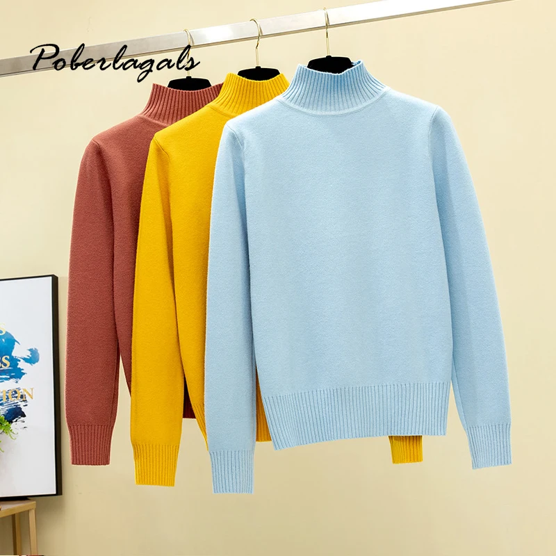 

Winter turtleneck Sweaters Women pullovers Autumn 2019 Korean knit Pullover casual fashion Loose knitting ladies sweater women