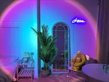 Atmosphere Led Night Light Rainbow Sunset Projector Lamp for Home Coffe shop Background