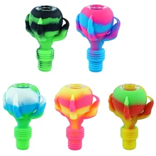 Портативная силиконовая курительная трубка для табака со стеклянной чашей небьющиеся ручные трубки для табака