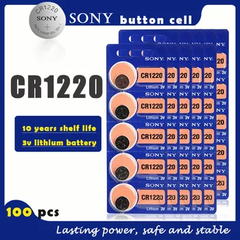 

100PCS SONY Original CR1220 Button Cell Battery 3V Lithium Batteries CR 1220 for Watch Remote Toy Computer Calculator Control