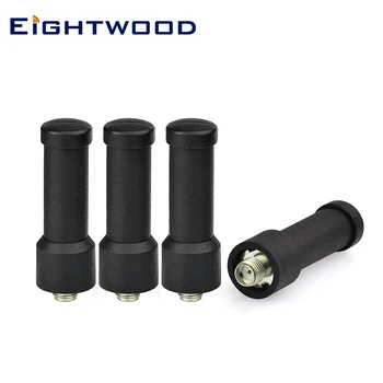 

Eightwood 4pcs VHF UHF Ham Radio Handheld Two Way Radio Walkie Talkie SMA Female Mini Rubber Antenna for Kenwood Wouxun Baofeng