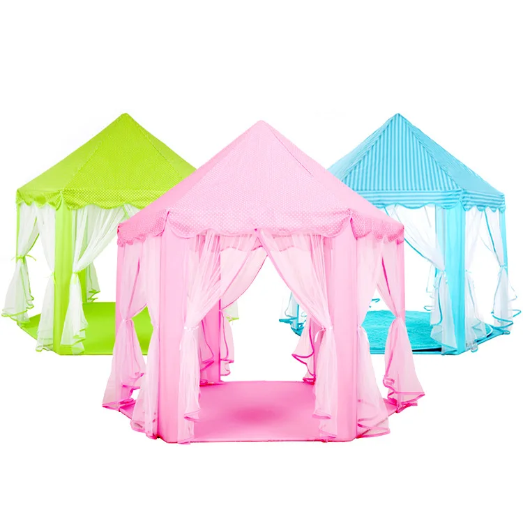

New Style Tulle Hexagonal KID'S Tent Kids' Playhouse Princess Game Castle Tent Customizable Toy House