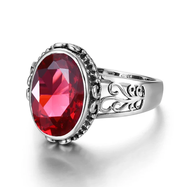 Celebration Gems Sterling Silver Ruby and Diamond Accent Frame Ring