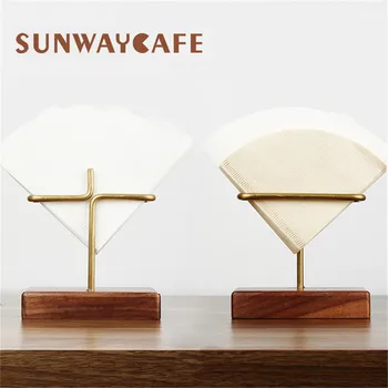 

Wooden V60 Coffee Filter Paper Rack Filtering Paper Storage Holder Stand Coffee Tools Household Coffee Accessories for Barista