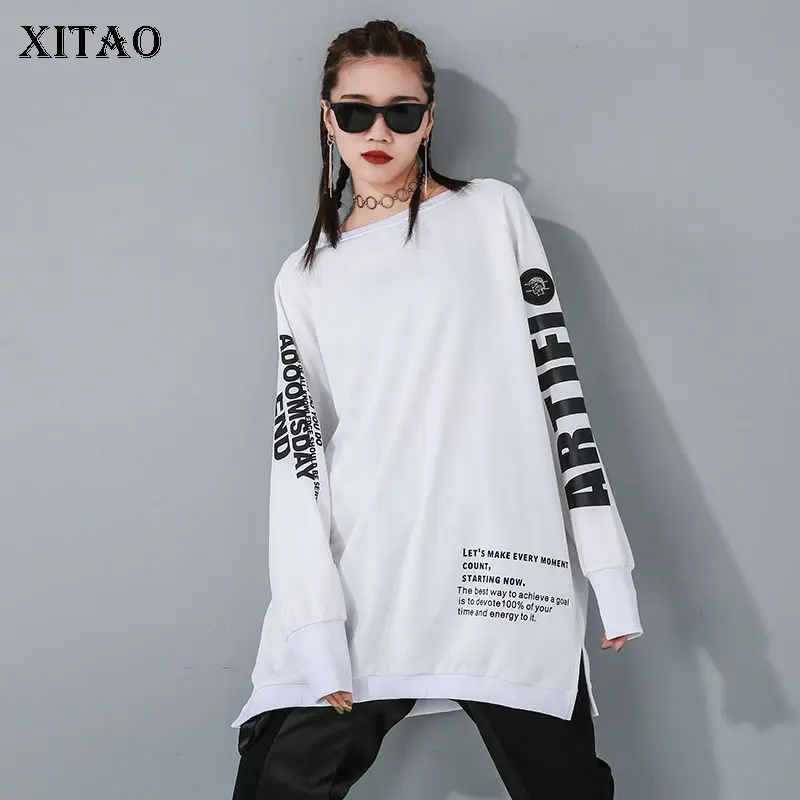 XITAO толстовка с буквенным принтом модная новинка 2020 весенний элегантный