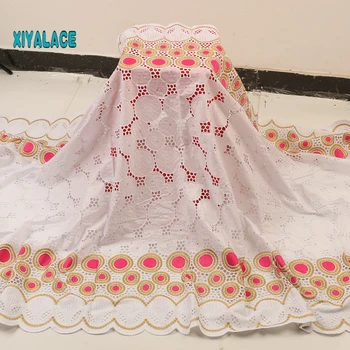 

XIYA african bazin riche getzner fabric 5yards bazin brode 2020 high qualiy lace nigerian lace fabrics basin Sewing QF3379B-7