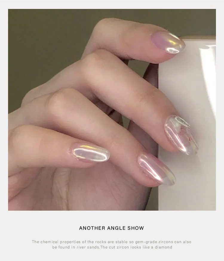 0,2 г лак для ногтей Aurora Ice Прозрачный блестящий порошок зеркальная Русалка пигмент УФ-гель для ногтей Волшебная пыль лазер украшения для ногтей