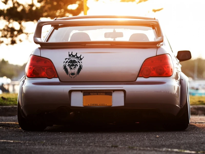 Наклейка на автомобиль DAWASARU Lion с короной королевских прав украшение для