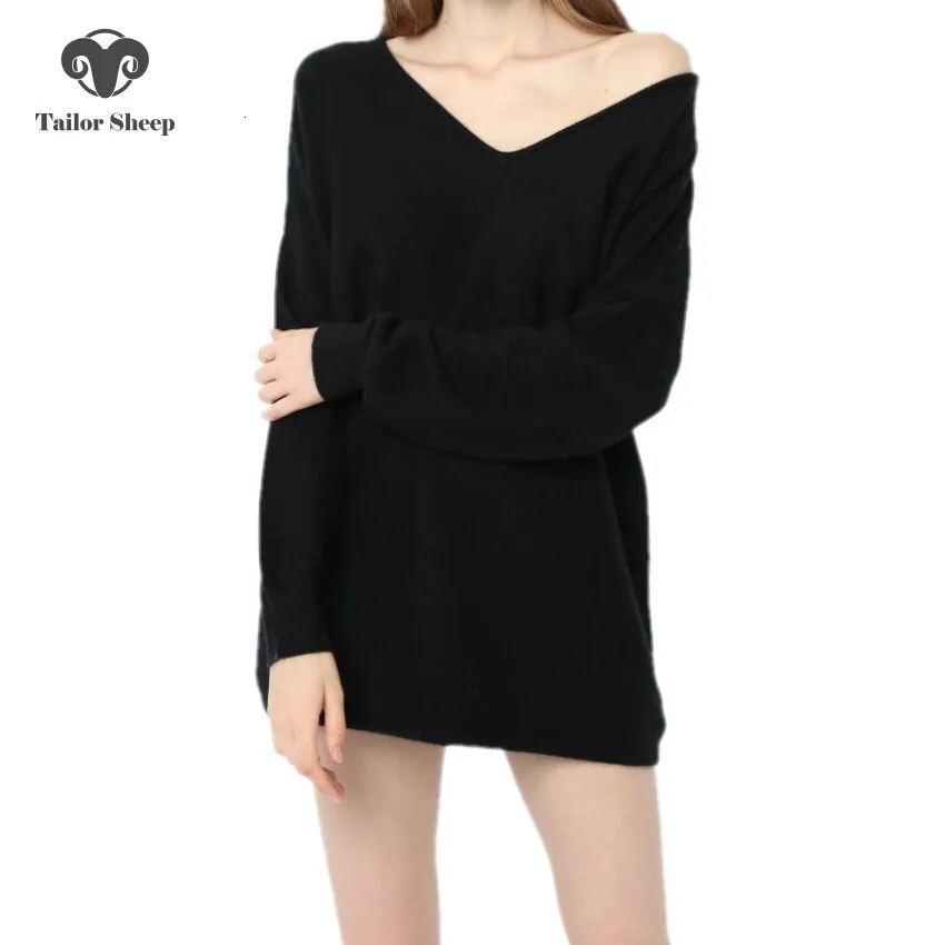 

18 New Women's Sweaters 100% Pure Cashmere Sweaters Loosen Sexy Women's Neck Five Wool Knitted Fabrics