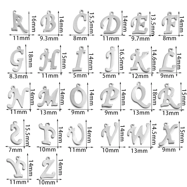 2set/lot 52pcs 26 Letter Charms for Bracelets Making 26 Alphabet Letter  Charms for Necklace DIY Jewelry Making Accessories - AliExpress