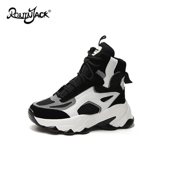 

Women Chunky Sneakers High-Top Thick Soled Increased Women Sneaker 2019 Autumn Winter Breathable Boots Women Lady Footwear