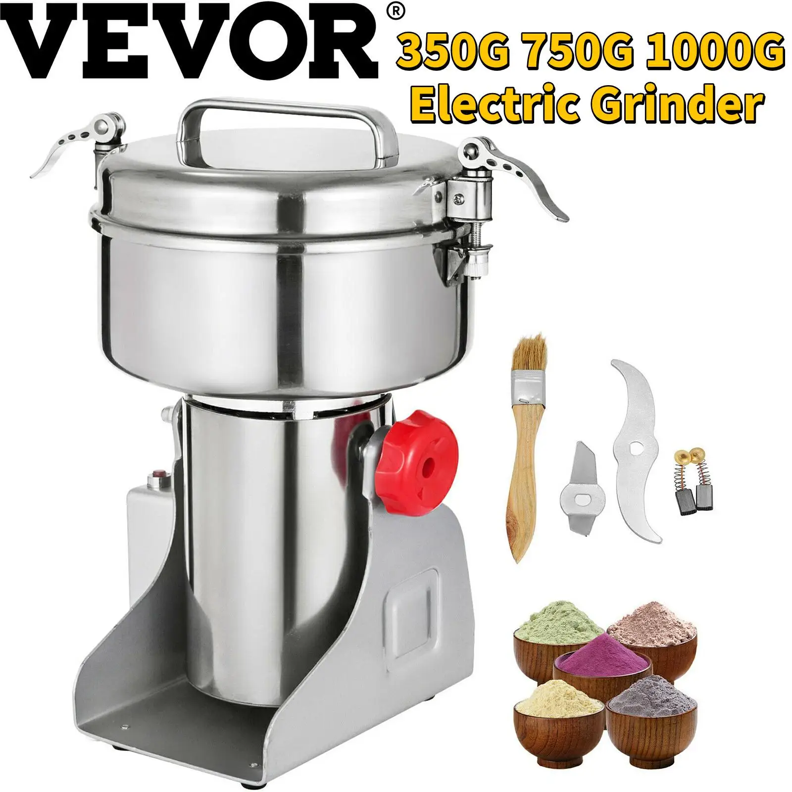 Grinding Mill Machine VEVOR 1100W Macchina per la Produzione di Latte di Soia Elettrica 77 LBS/H Grinder Creatore di Latte di Soia in acciaio inossidabile Produttore di Latte di soia 