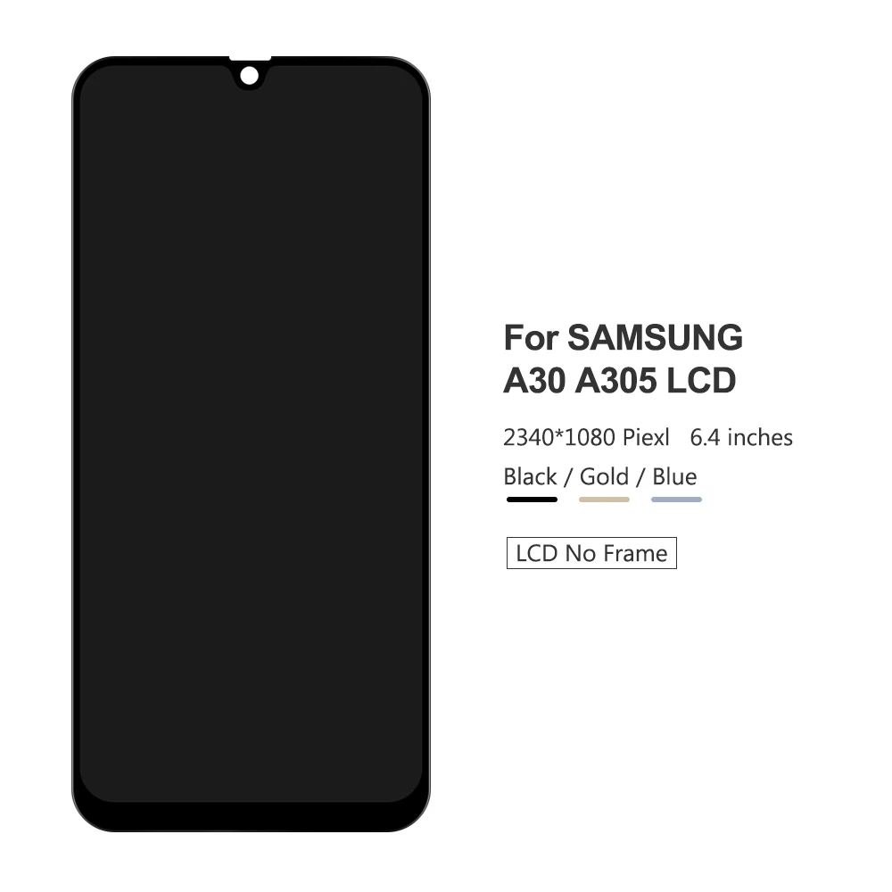 6,4 ''дисплей для samsung galaxy A30 A305/DS A305F A305FD A305A lcd сенсорный экран дигитайзер в сборе для samsung A30 lcd