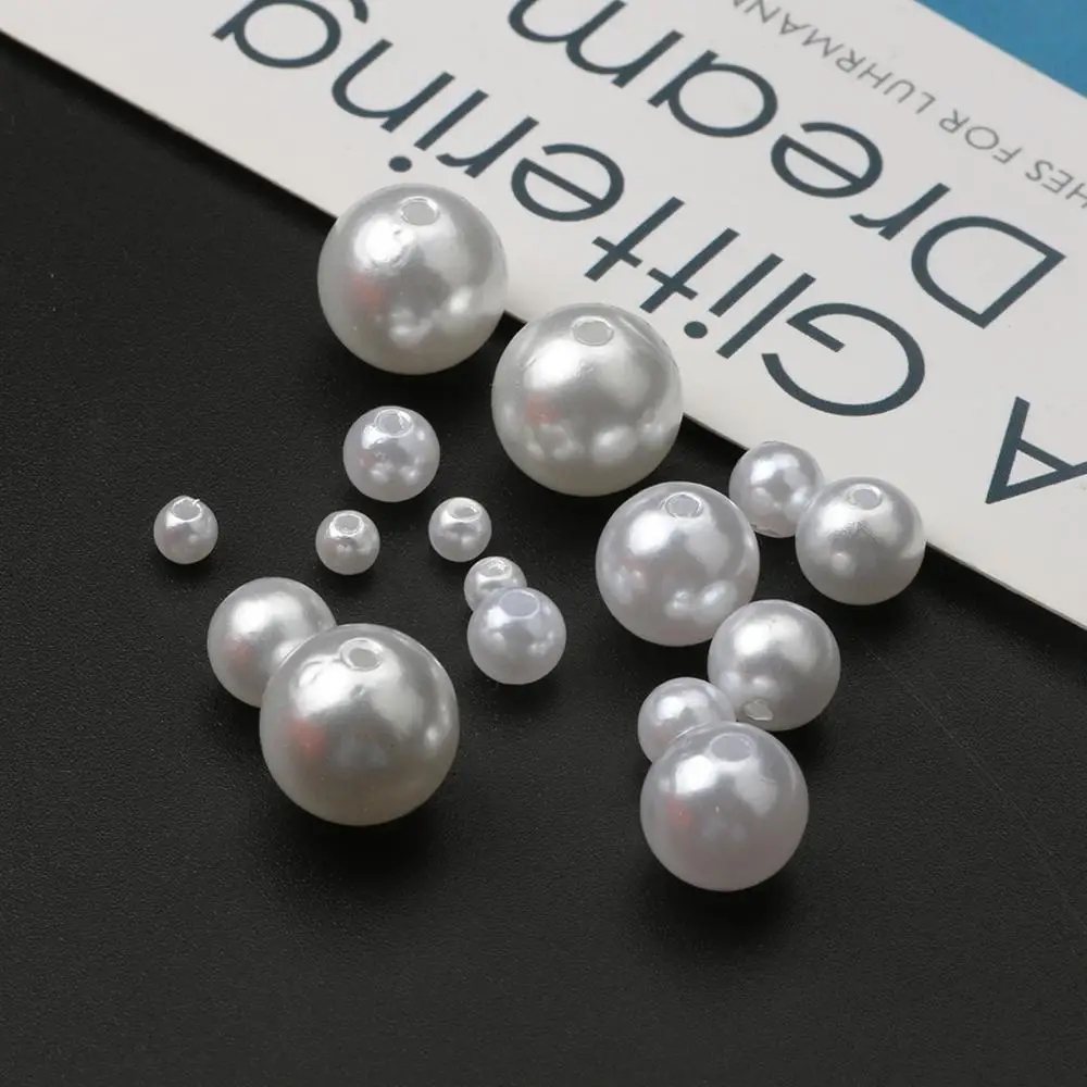 Elegant Beige and White Imitation Pearl Beads