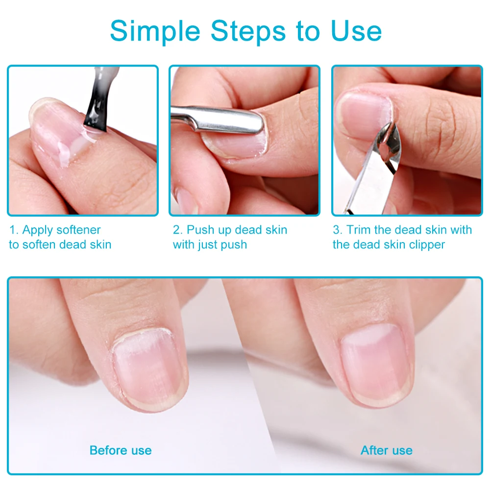 3 шт./компл. кусачки для дизайна ногтей ножницы кутикулы Ложка Толкатель удаления