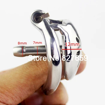 NEW Super Small Chastity Cage With Urethral Catheter Stainless Steel Male Chastity Devices Sex Toys For Men Penis Lock Cock Ring 3