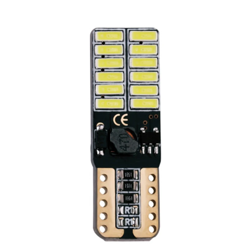 2 шт. T10 4014 24SMD 12V Canbus автомобильная лампа авто просвет Поворотники боковые