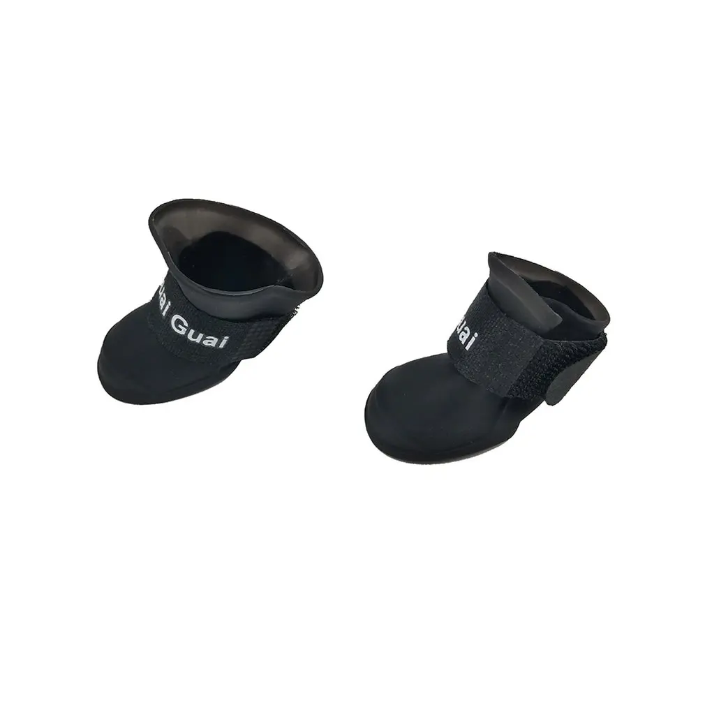 

1 Pair/SET Waterproof Silicone Anti-Slip Pets Dogs Shoes Breathable Solid Color Rain Boots Shoes for Pet Supplies