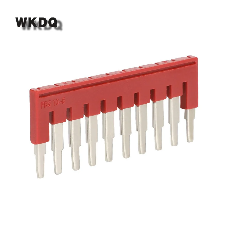 FBS10-5 FBS 10-5 Wiring Jumper For PT/ST 2.5mm^2 10 seats Connector DIN Rail Terminal Block Accessories Plug-In Bridge 10Pcs din rail terminal block jumper bridge