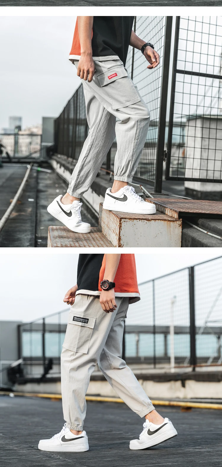 VOGUELEO/ г. Новые стильные модные брюки-сафари, летние, очень эластичные, хлопковые, в японском стиле, обтягивающие брюки до щиколотки