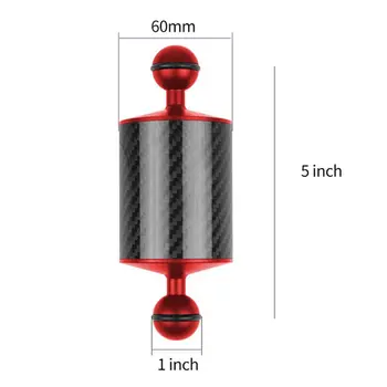 

60mm Carbon Fiber Float Buoyancy Aquatic Arm Dual Ball Floating Arm Diving Tray