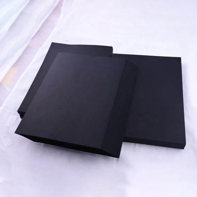 Blank Black Paper Graffiti DIY Handmade Paper A4 A3 8K 4K 80g 180g 300g Craft Cardboard Blank Hand Drawing Sketch