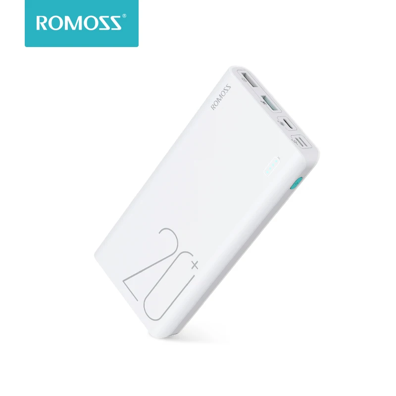 Prix 20000mAh ROMOSS Sense 6 + batterie externe avec QC3.0 Charge rapide bidirectionnelle batterie externe Charge Portable pour téléphones tablette